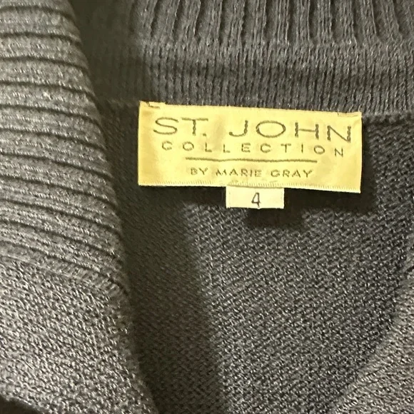 St. John Midnight Blue Short Sleeve Dress - Picture 2 of 3